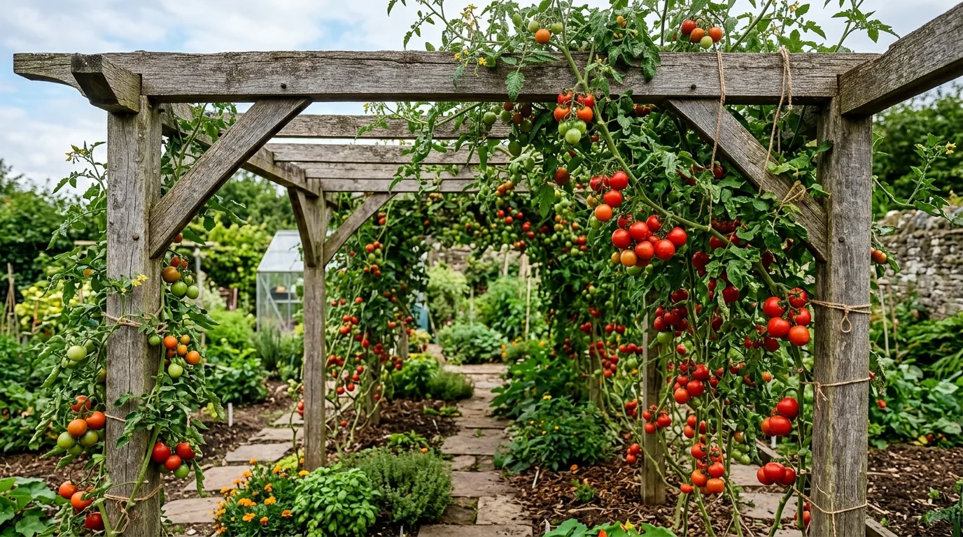 Pergola-Style Tomato Trellis